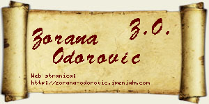 Zorana Odorović vizit kartica